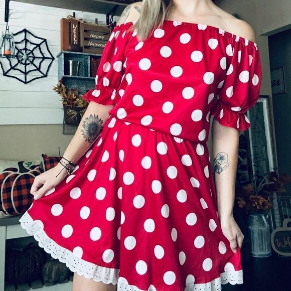 California Costumes Dresses & Skirts - Vintage California Costumes Little Miss Minnie Mouse Adult Halloween Costume